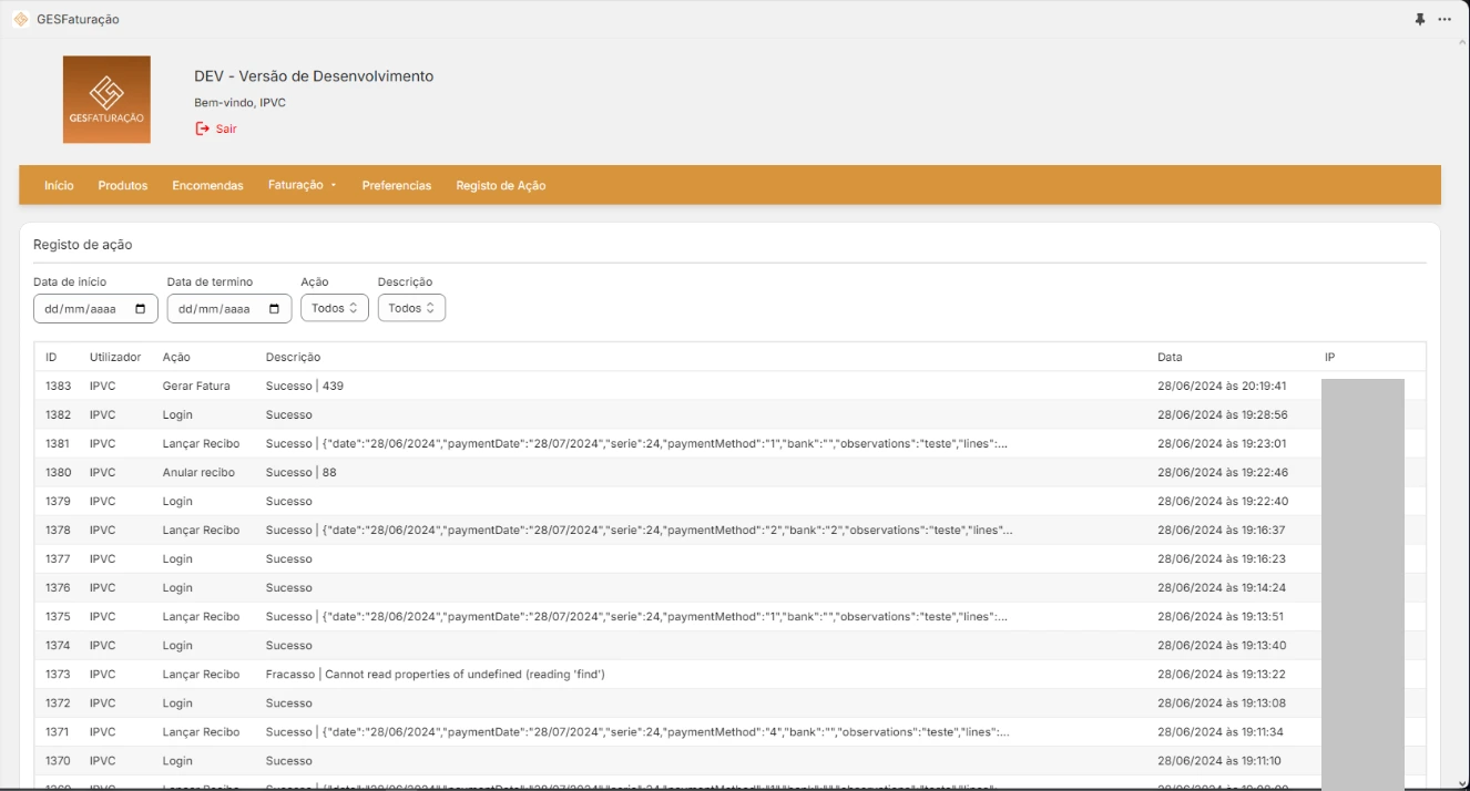 GES APP Page